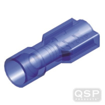 Kabelskor ''Hane'' Isolerade - 6,3mm - Blå (5st) QSP Products